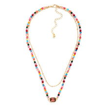 Layered Glass Bead Necklace
