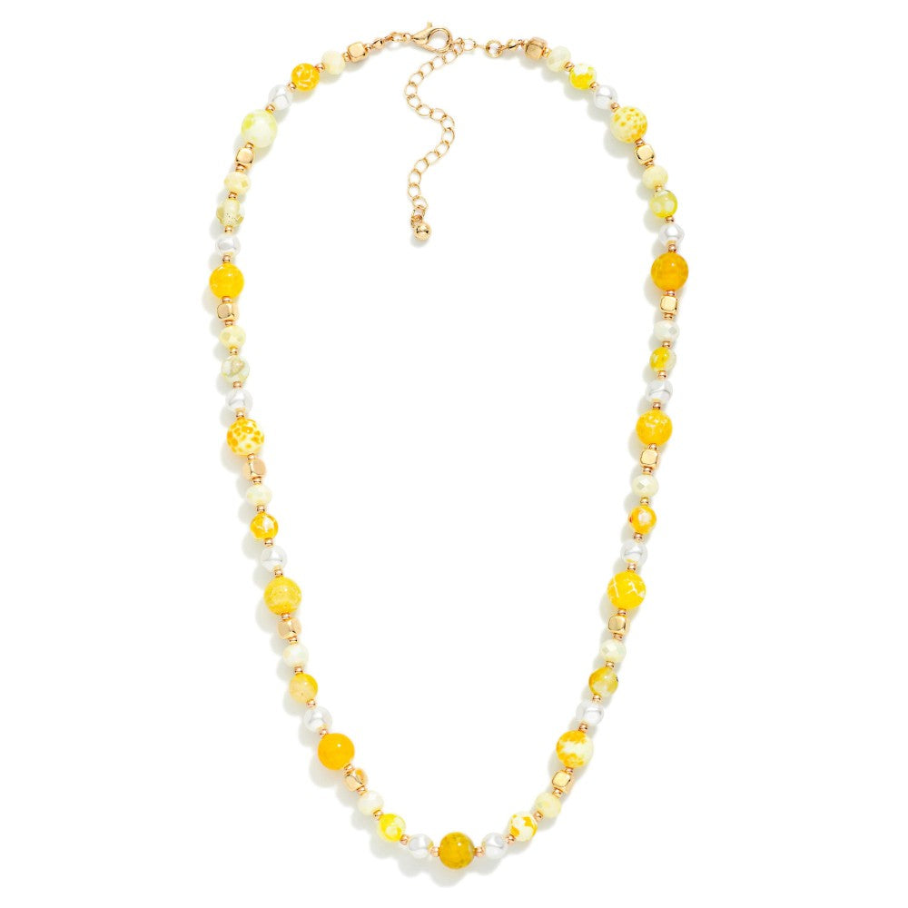 Beaded Necklace w/ Pearls