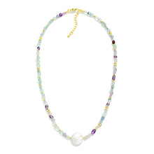 Stone Beaded Necklace w/ Pearl