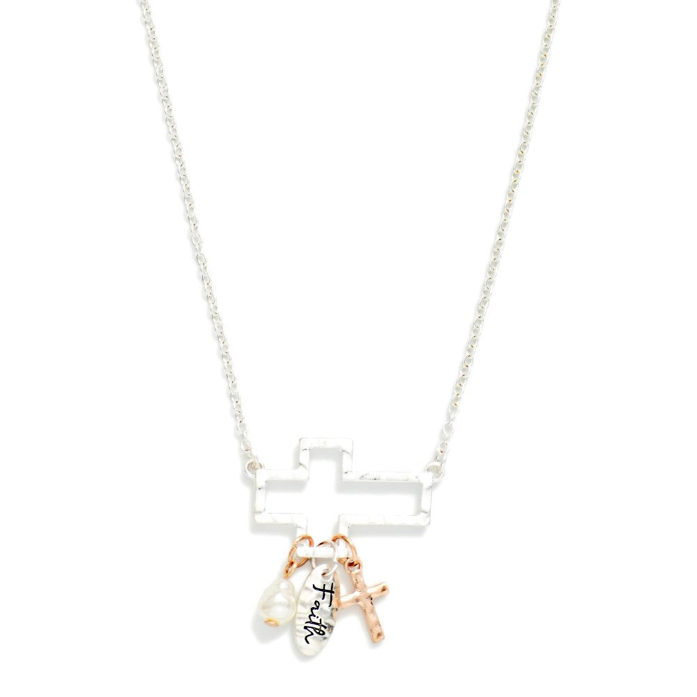 Hollow Cross Faith Necklace