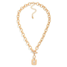 Square Cross Toggle Necklace