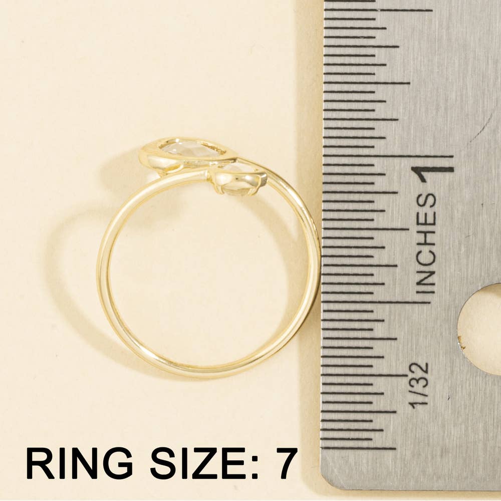 Two Stone Bypass Wrap Ring