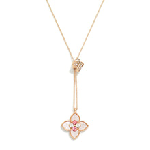 Dainty Pink Clover Necklace
