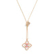 Dainty Pink Clover Necklace