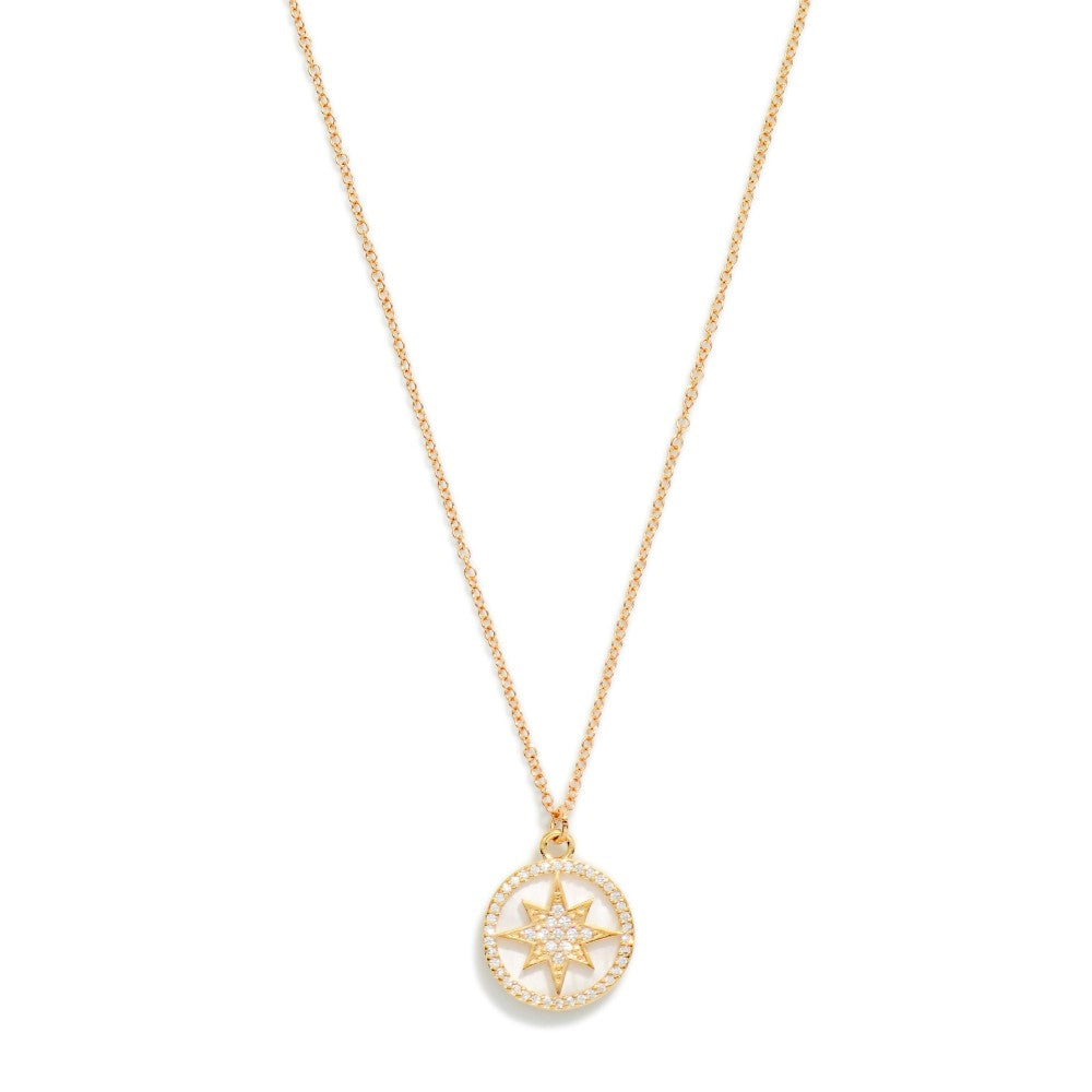CZ Circle Starburst Necklace