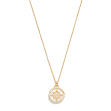 CZ Circle Starburst Necklace