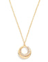 Pave Crescent Circle Necklace