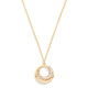 Pave Crescent Circle Necklace