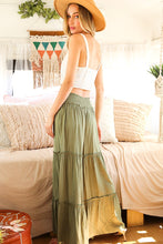 Olive Tiered Maxi Pants