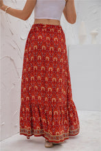 Red Pattern Maxi Skirt (REG)