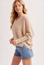 Textured Dolman Sweater in Oatmeal (REG)