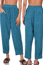 Corduroy Front Pocket Pants in Teal (REG/PLUS)