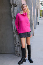 Brittany Turtleneck Sweater in Magenta (REG)