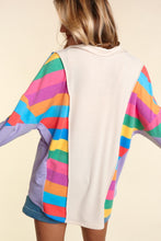 Rainbow Color Block Pullover