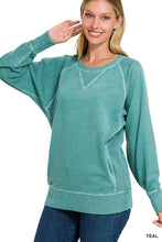 Lounge Around Pullover Top in Teal (REG)