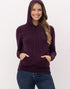 Super Soft Hoodie Top in Dark Purple (REG)