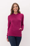 Super Soft Hoodie Top in Magenta (REG)