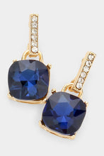 Square Stone Evening Earrings