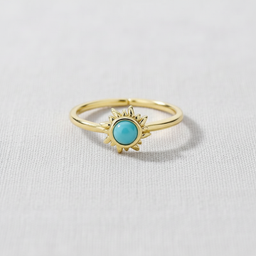 Turquoise Sun Adjustable Ring