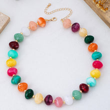 Mutli Color Resin Pebble Necklace