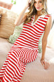 Red Striped Maxi Dress
