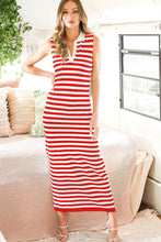 Red Striped Maxi Dress