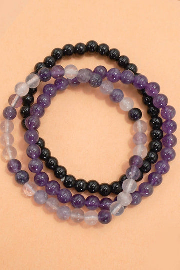 Semi Precious Natural Stone Bracelet Set