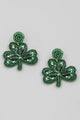 Beaded Shamrock Earrings