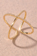 Golden Criss Cross Ring