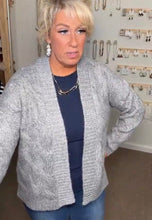 Open Cable Cardigan in H Grey (REG)