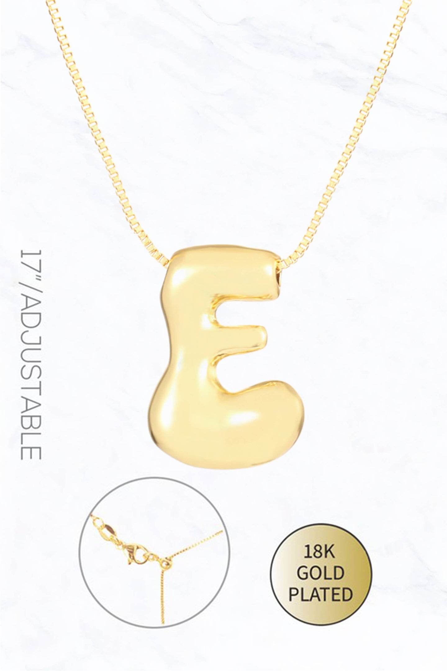 Funky Bubble Initial Necklace