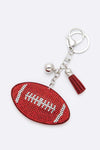 Red Football Sparkle Keychain