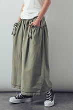 Drawstring Pocket Culotte Pants in Olive (REG)