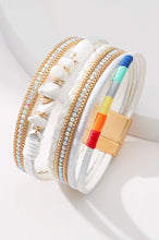 Rainbow Multi Strand Magnetic Bracelet