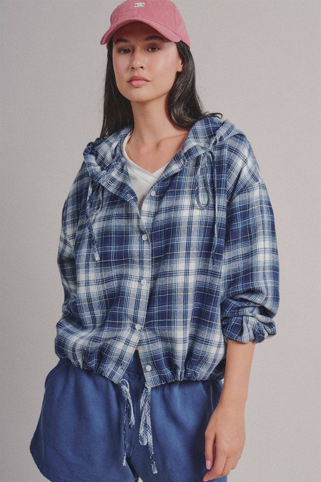 Navy Flannel Shacket (REG)