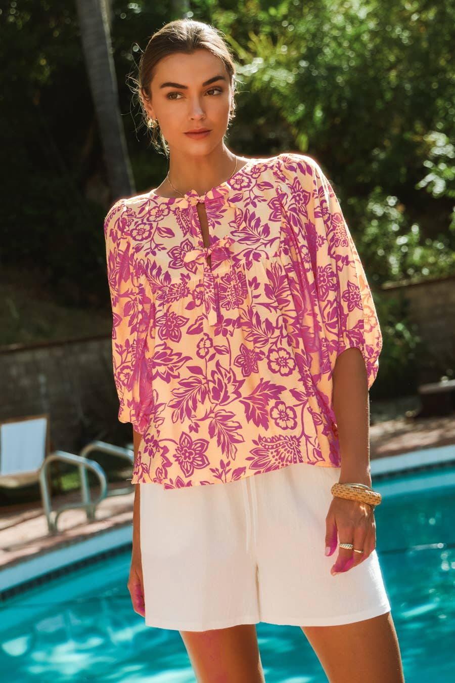 Orchid Wave Boho Top (REG)