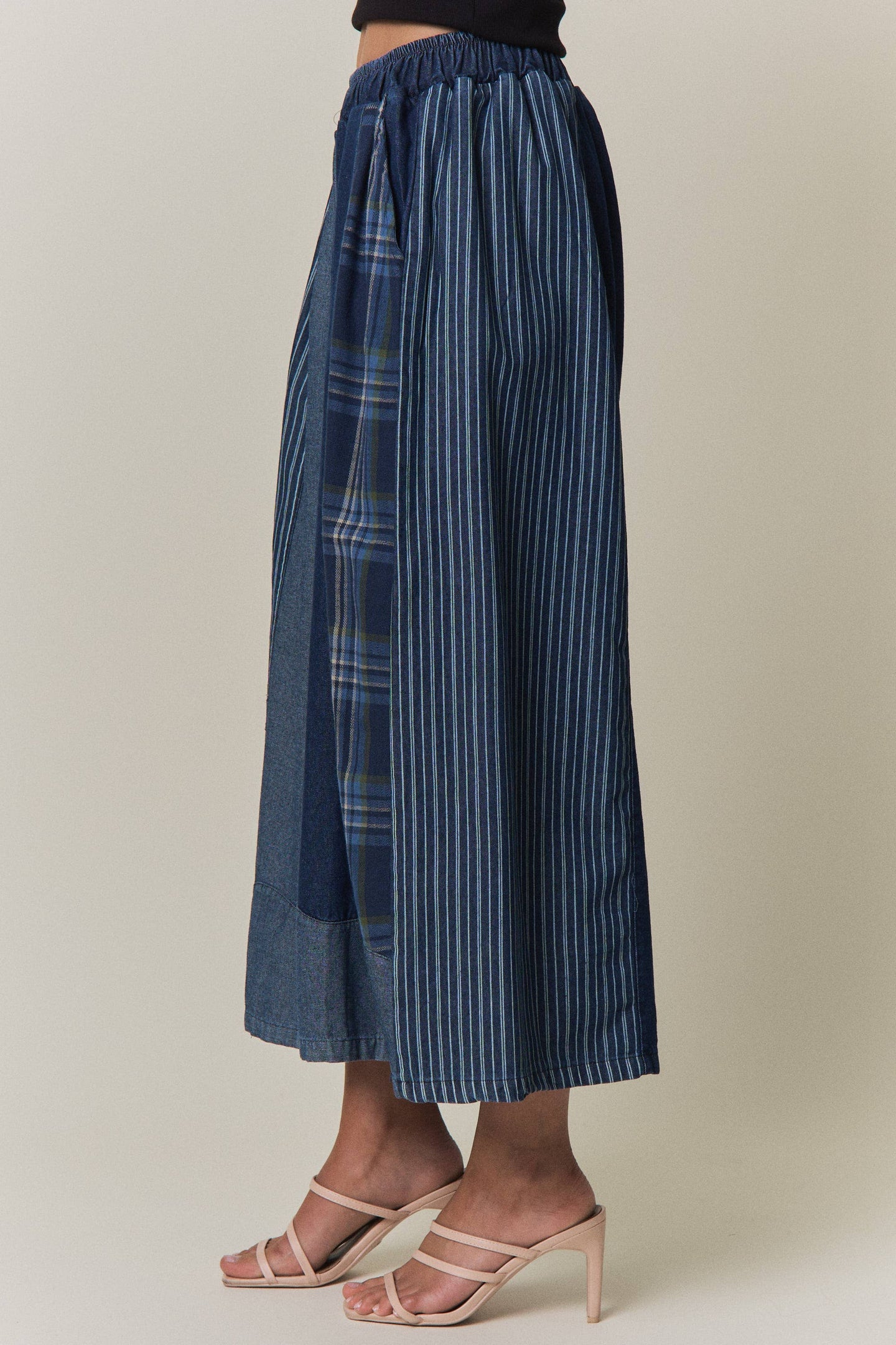 Mixed Media Wide Leg Pants (REG)
