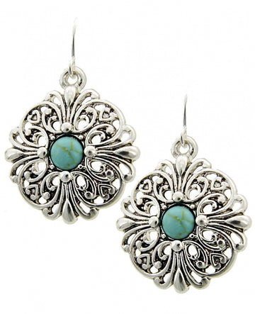 Filigree Turquoise Earrings