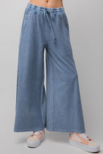 The Denim Blue Mixed Wide Leg Pant