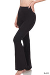 High Waisted Flare Yoga Pants in Black (REG/PLUS)