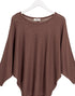 Batwing Boatneck Top in Mahogany