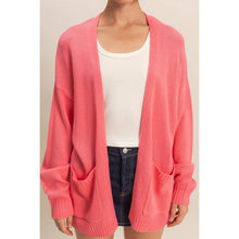 Oversized Open Cardigan in Taffy Pink (REG)