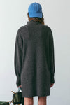 Mock Neck Sweater Dress in Charcoal (REG)