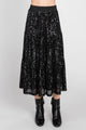 Black Sequin Midi Skirt (REG)