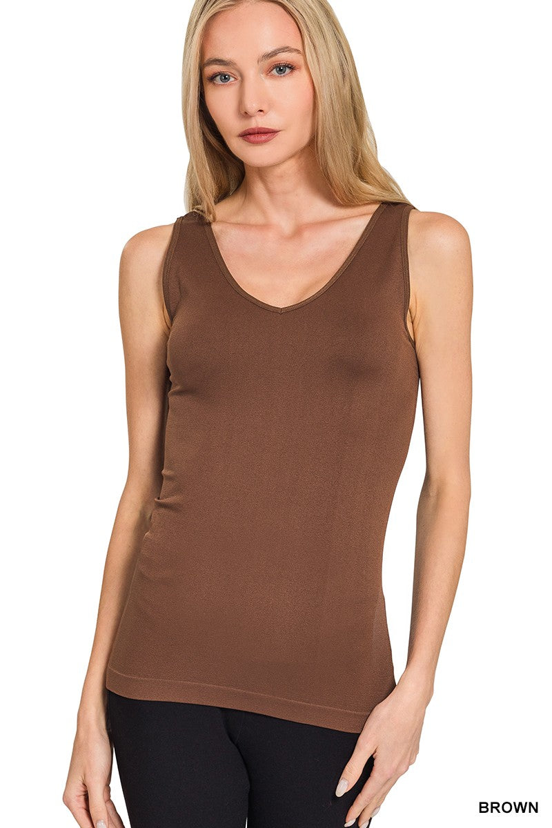 2 Way Tank Top in Brown (REG)