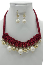 Woven Pearl Bib Necklace