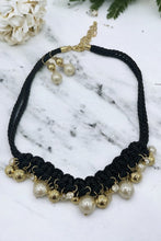 Woven Pearl Bib Necklace