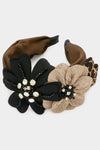 The Rhinestone Embellished Flower Headband