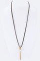 The Crystal & Triple Bars Pendant Necklace Set