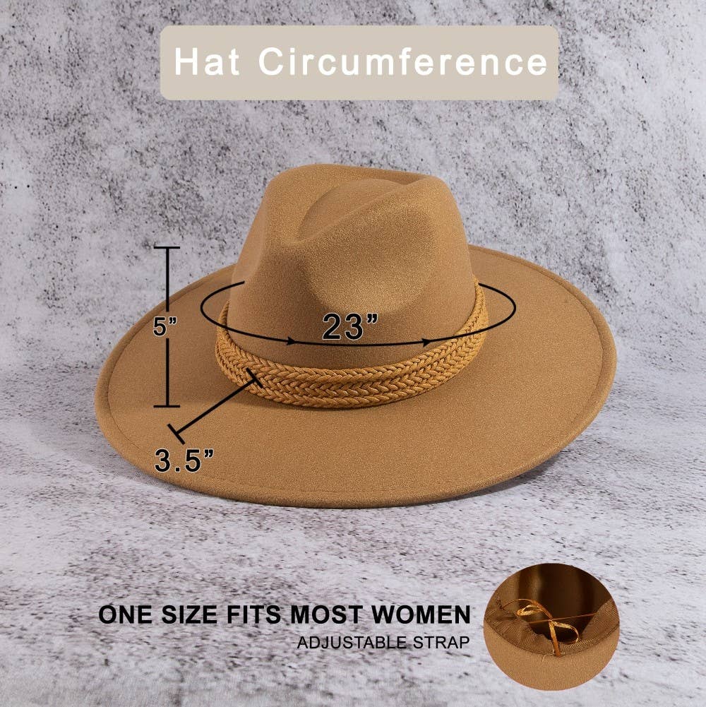 Intricate Braid Fedora Hat